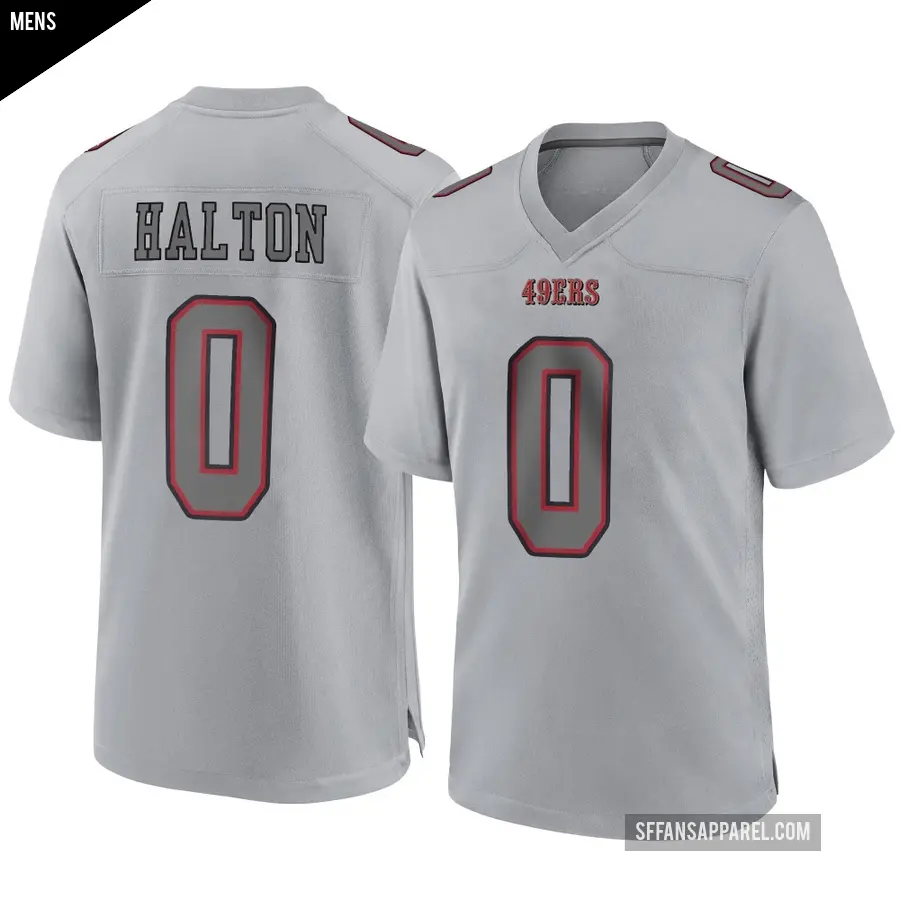 Men's San Francisco 49ers ＃0 Gracen Halton Gray Game Atmosphere Fashion Jersey