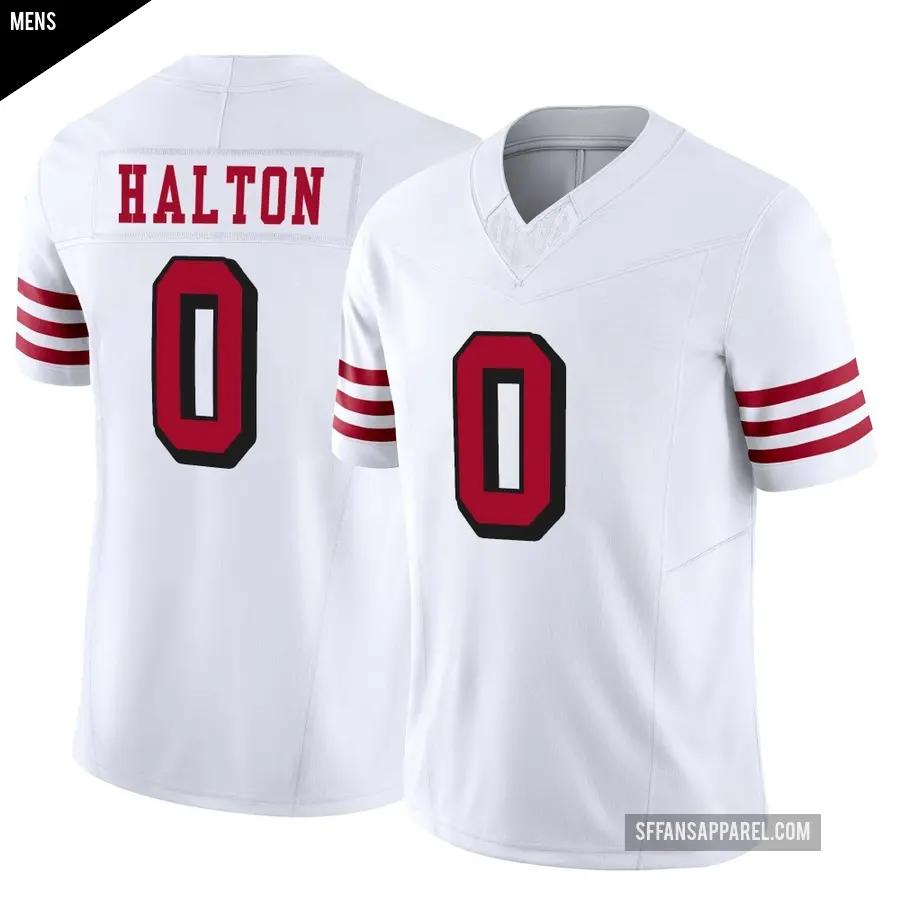 Men's San Francisco 49ers ＃0 Gracen Halton White Limited Alternate Vapor F.U.S.E. Jersey