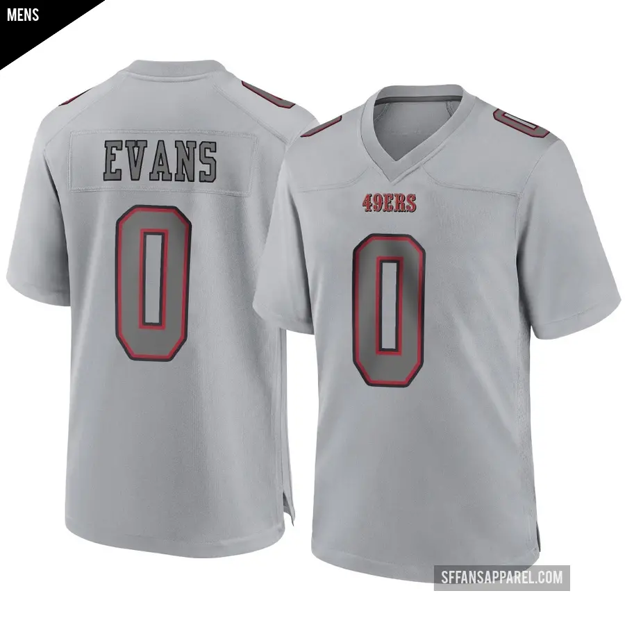 Men's San Francisco 49ers ＃0 Mike Evans Gray Game Atmosphere Fashion Jersey