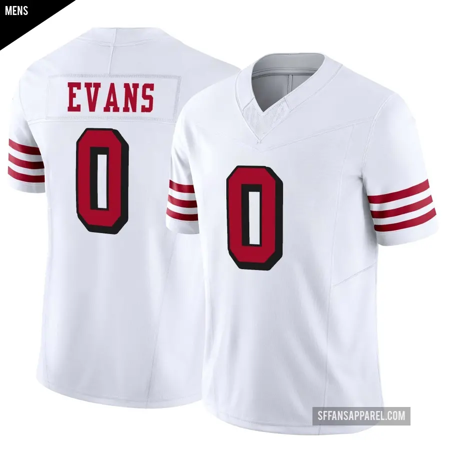 Men's San Francisco 49ers ＃0 Mike Evans White Limited Alternate Vapor F.U.S.E. Jersey