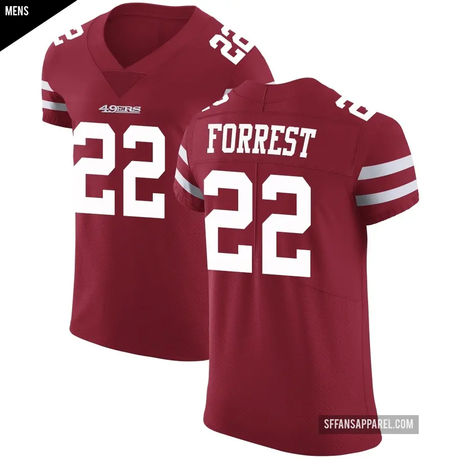 Men's San Francisco 49ers ＃22 Darrick Forrest Red Elite Team Color Vapor Untouchable Jersey