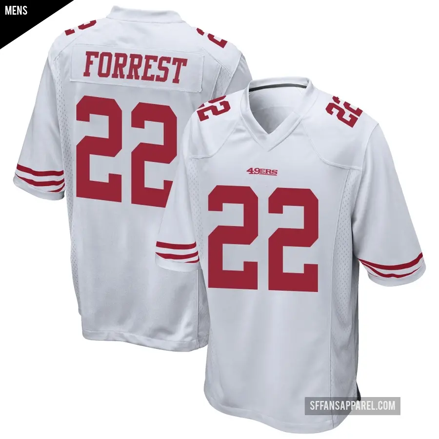 Men's San Francisco 49ers ＃22 Darrick Forrest White Game Jersey