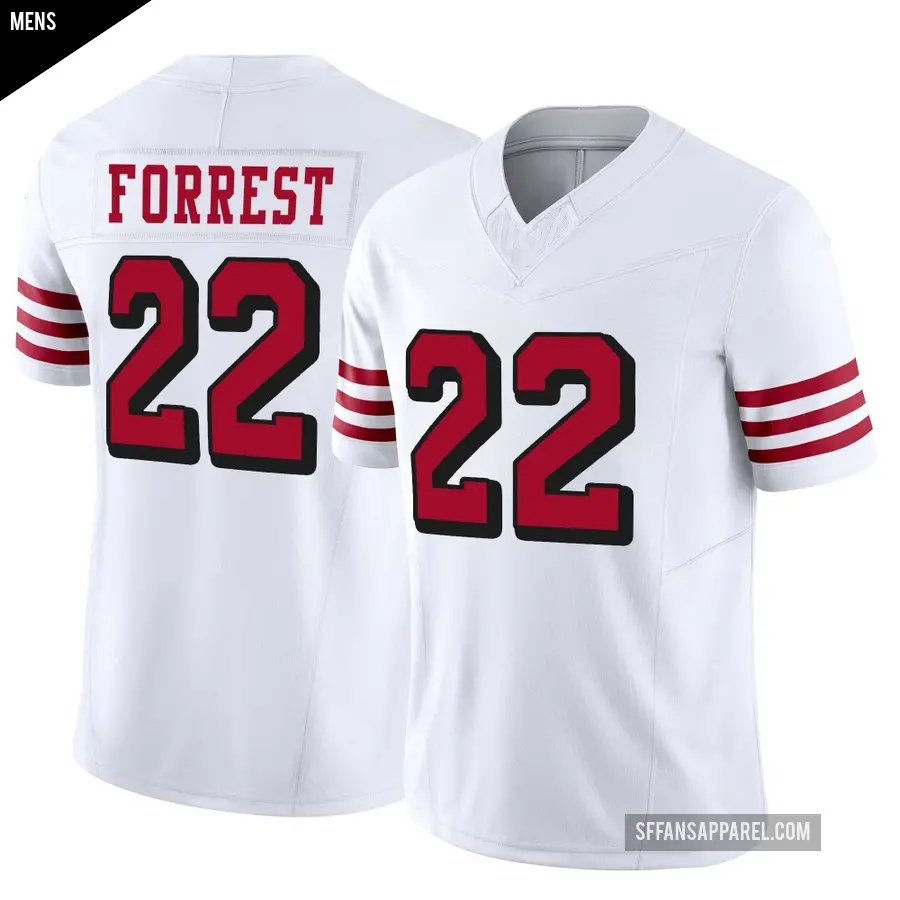 Men's San Francisco 49ers ＃22 Darrick Forrest White Limited Alternate Vapor F.U.S.E. Jersey