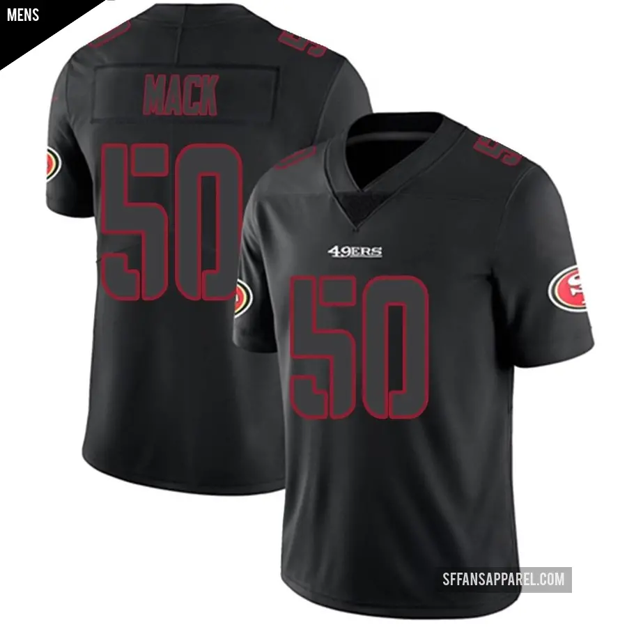 Men's San Francisco 49ers ＃50 Alex Mack Black Impact Limited Jersey