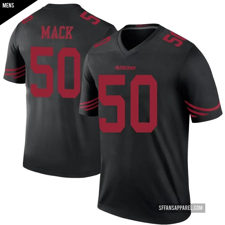 Men's San Francisco 49ers ＃50 Alex Mack Black Legend Color Rush Jersey