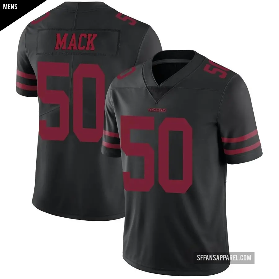 Men's San Francisco 49ers ＃50 Alex Mack Black Limited Alternate Vapor Untouchable Jersey