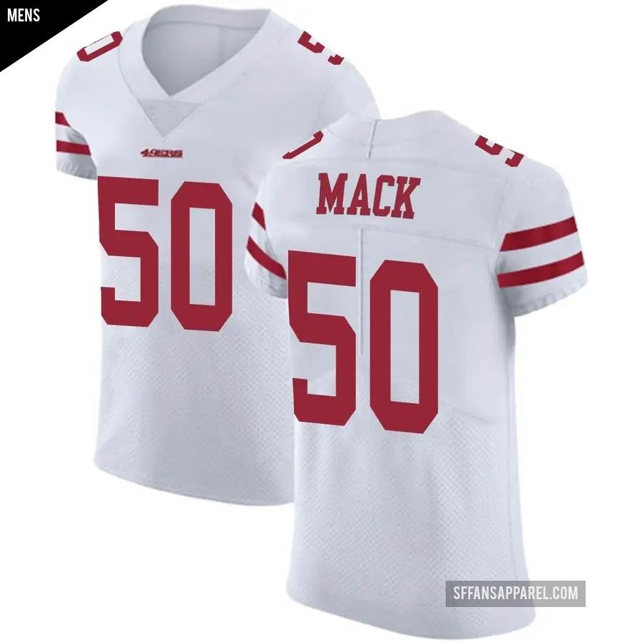 Men's San Francisco 49ers ＃50 Alex Mack White Elite Vapor Untouchable Jersey
