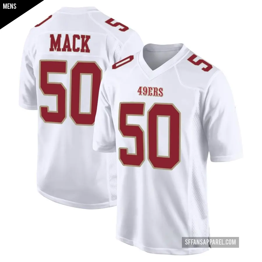 Men's San Francisco 49ers ＃50 Alex Mack White Game Fashion Jersey