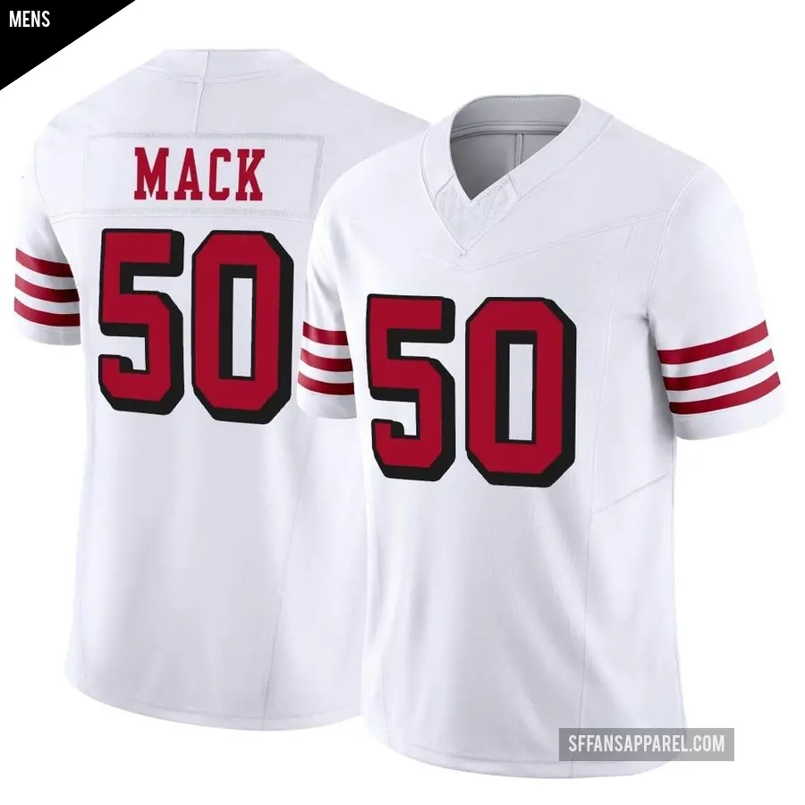 Men's San Francisco 49ers ＃50 Alex Mack White Limited Alternate Vapor F.U.S.E. Jersey