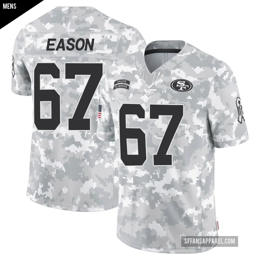Men's San Francisco 49ers ＃67 Bryson Eason Arctic Camo Limited 2024 Salute to Service Jersey