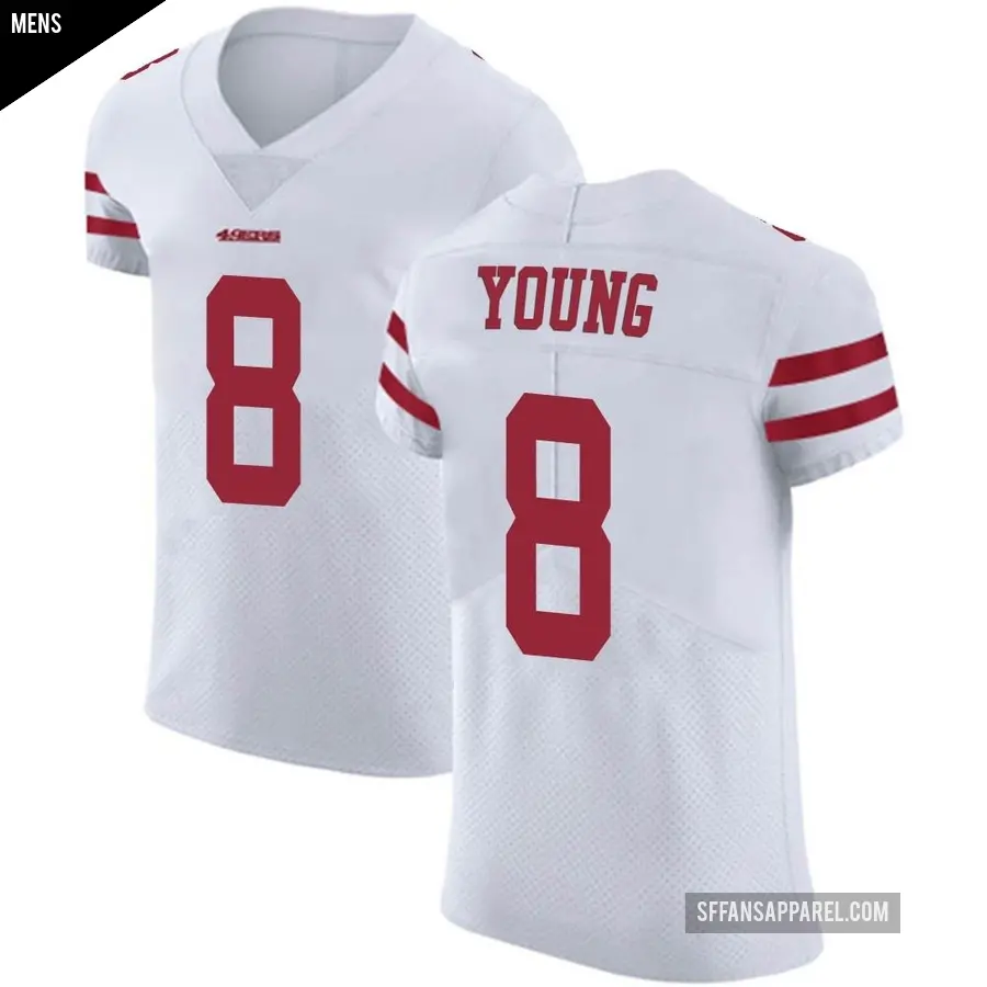 Men's San Francisco 49ers ＃8 Steve Young White Elite Vapor Untouchable Jersey
