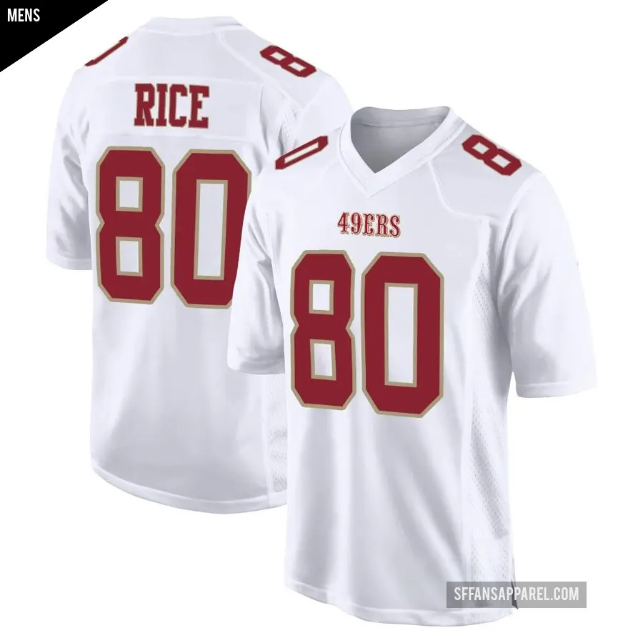 Men's San Francisco 49ers ＃80 Jerry Rice White Game Fashion Jersey