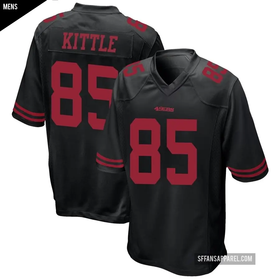 Men's San Francisco 49ers ＃85 George Kittle Black Game Alternate Jersey