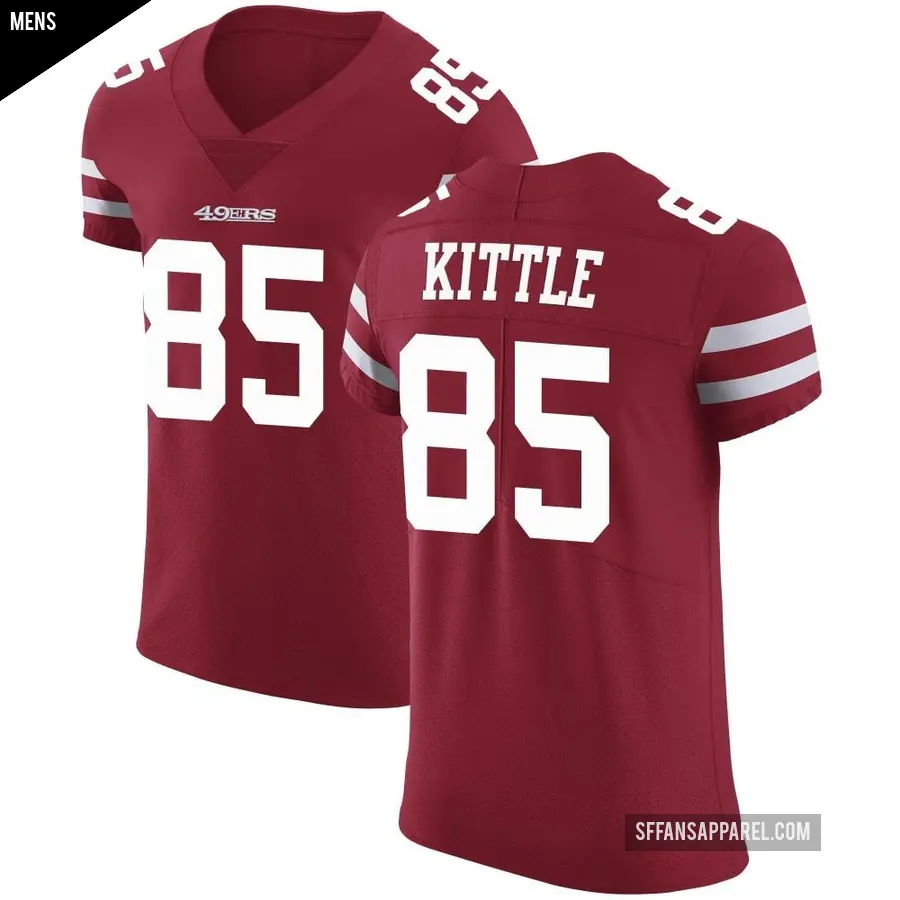 Men's San Francisco 49ers ＃85 George Kittle Red Elite Team Color Vapor Untouchable Jersey