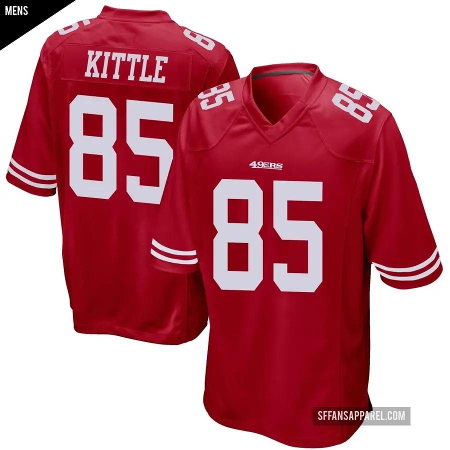 Men's San Francisco 49ers ＃85 George Kittle Red Game Team Color Jersey