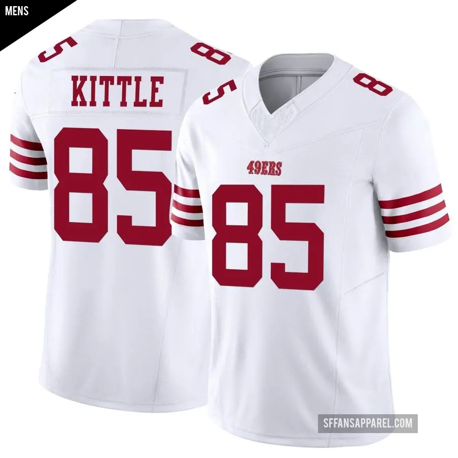 Men's San Francisco 49ers ＃85 George Kittle White Limited Vapor F.U.S.E. Jersey