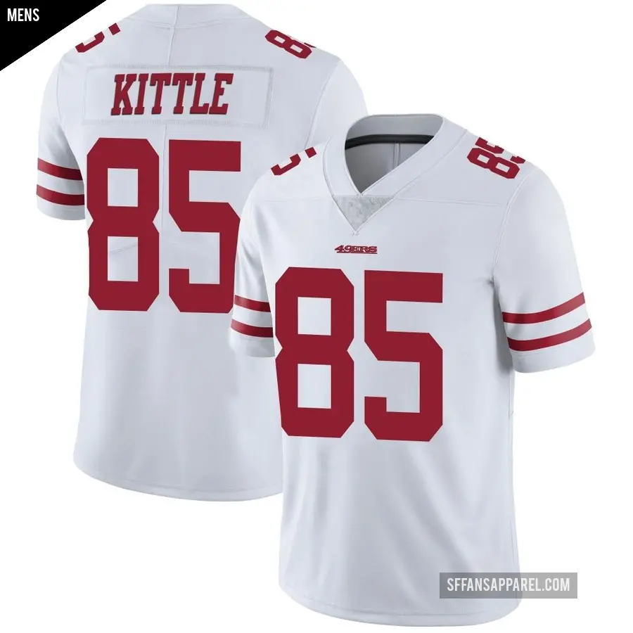 Men's San Francisco 49ers ＃85 George Kittle White Limited Vapor Untouchable Jersey