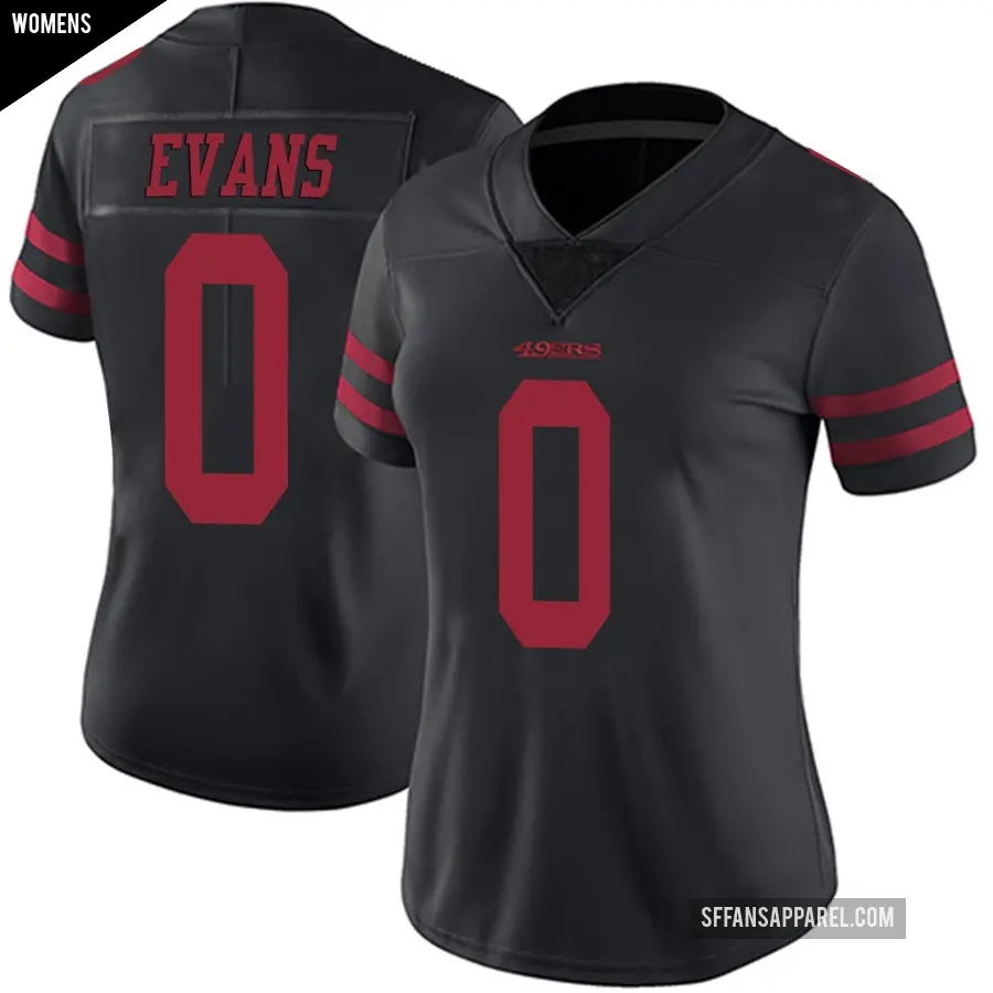 Women's San Francisco 49ers ＃0 Mike Evans Black Limited Alternate Vapor Untouchable Jersey