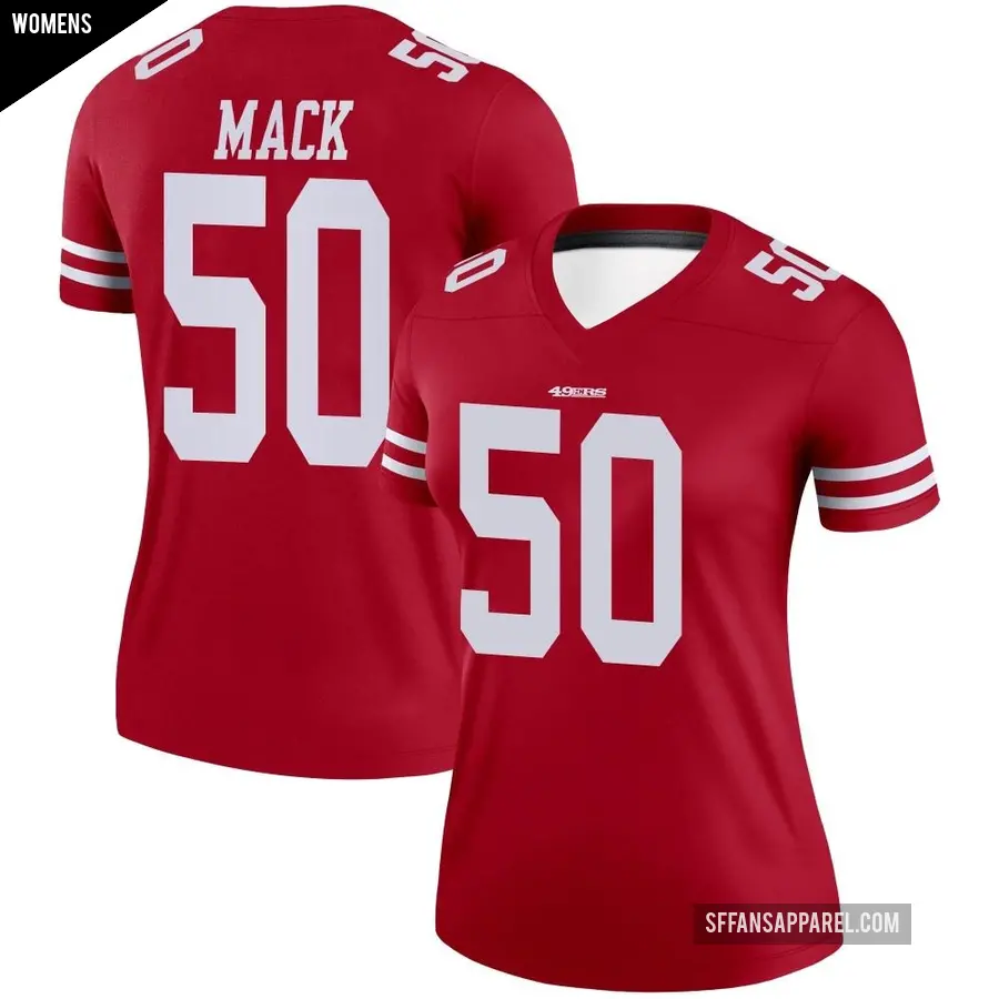 Women's San Francisco 49ers ＃50 Alex Mack Scarlet Legend Jersey