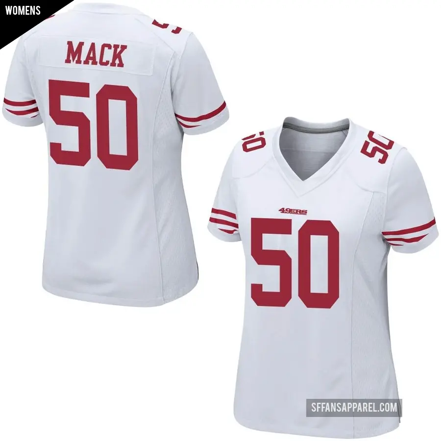 Women's San Francisco 49ers ＃50 Alex Mack White Game Jersey