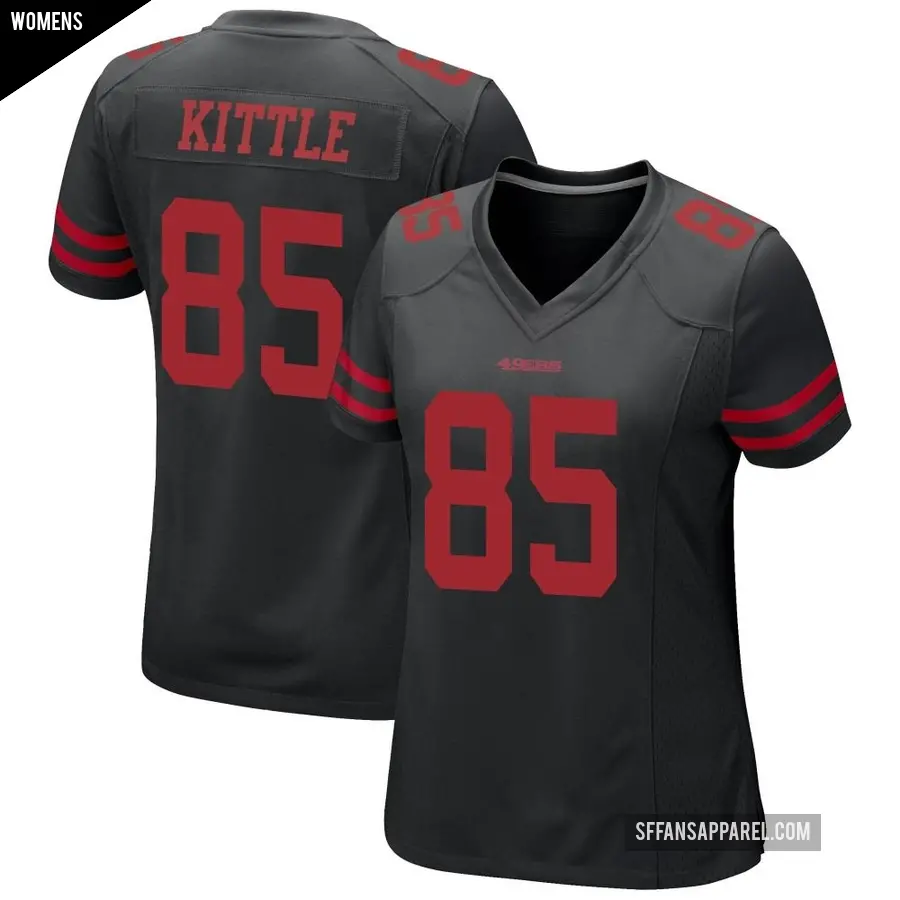 Women's San Francisco 49ers ＃85 George Kittle Black Game Alternate Jersey