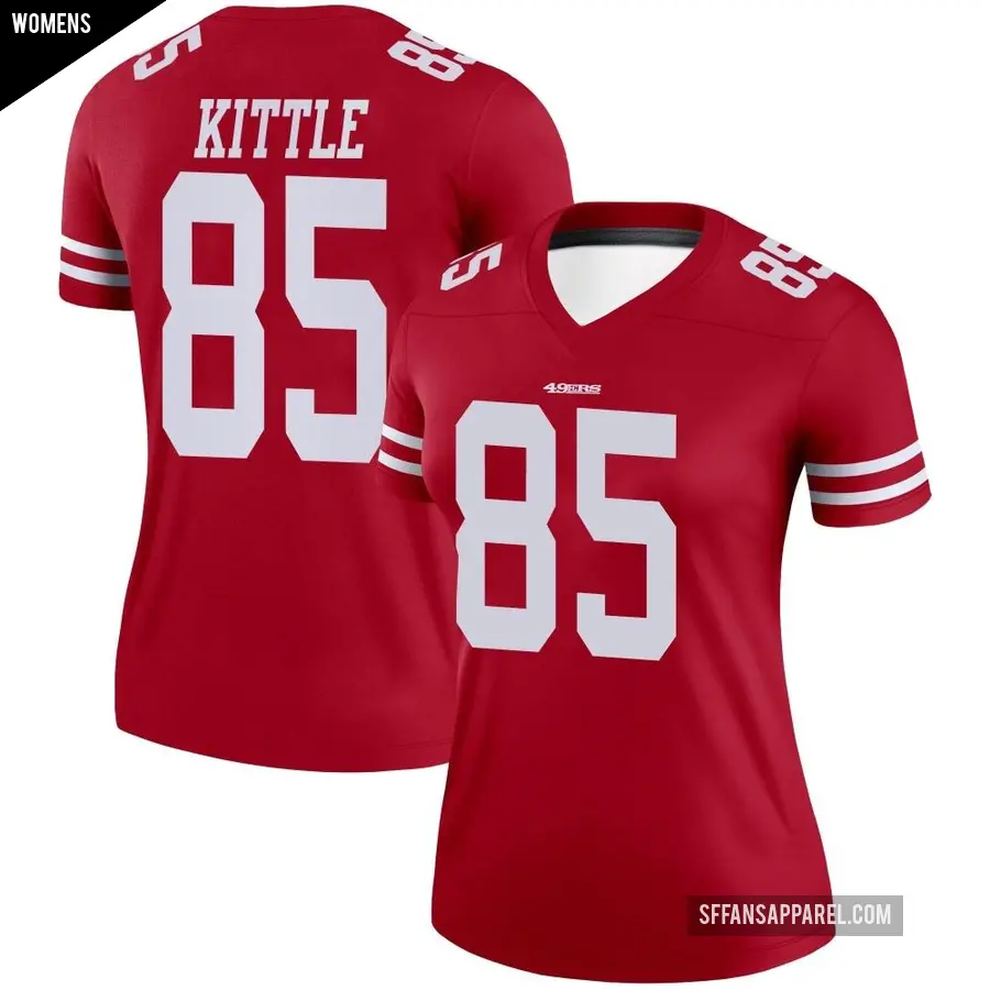 Women's San Francisco 49ers ＃85 George Kittle Scarlet Legend Jersey