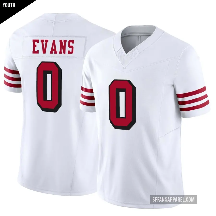 Youth San Francisco 49ers ＃0 Mike Evans White Limited Alternate Vapor F.U.S.E. Jersey