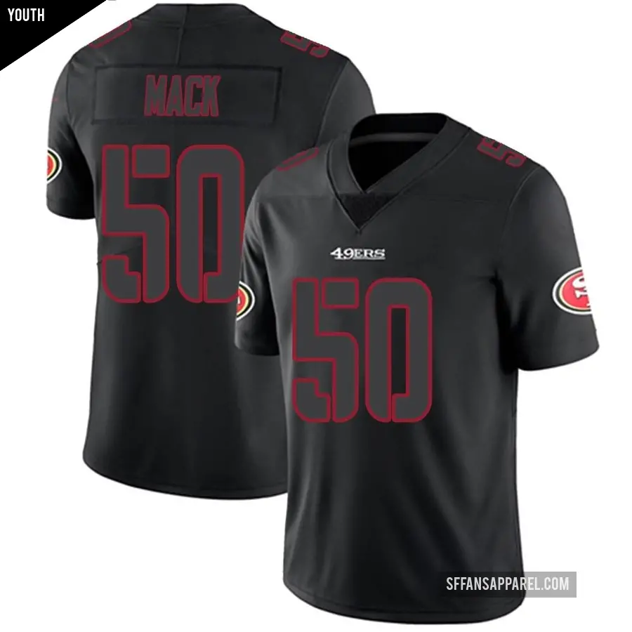Youth San Francisco 49ers ＃50 Alex Mack Black Impact Limited Jersey