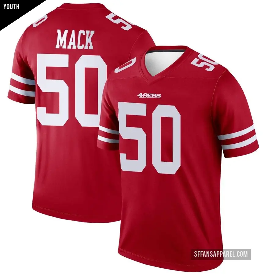 Youth San Francisco 49ers ＃50 Alex Mack Scarlet Legend Jersey