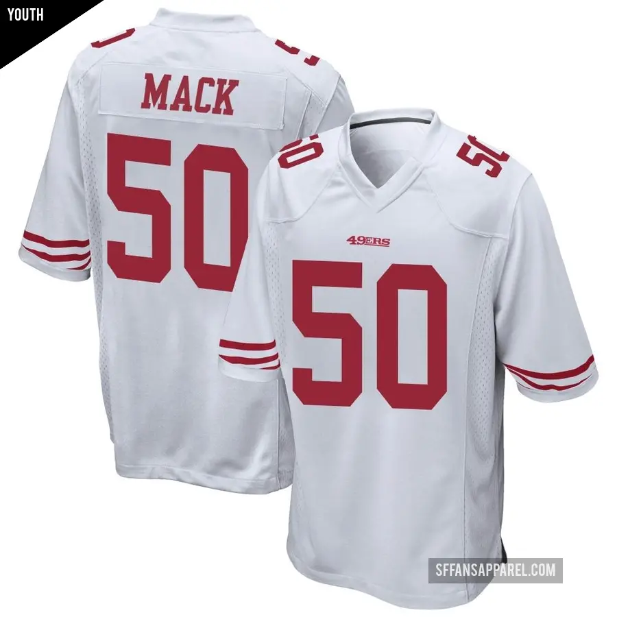 Youth San Francisco 49ers ＃50 Alex Mack White Game Jersey
