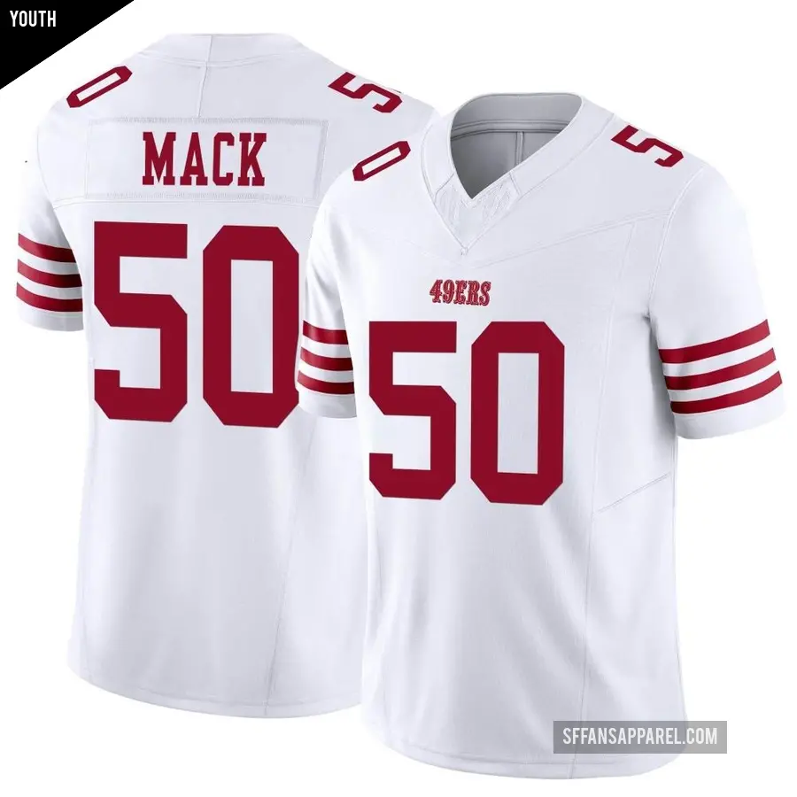 Youth San Francisco 49ers ＃50 Alex Mack White Limited Vapor F.U.S.E. Jersey