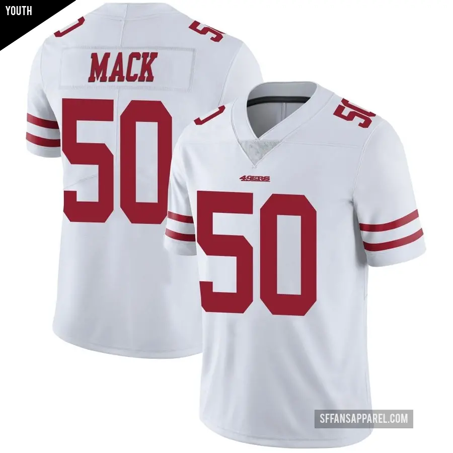 Youth San Francisco 49ers ＃50 Alex Mack White Limited Vapor Untouchable Jersey