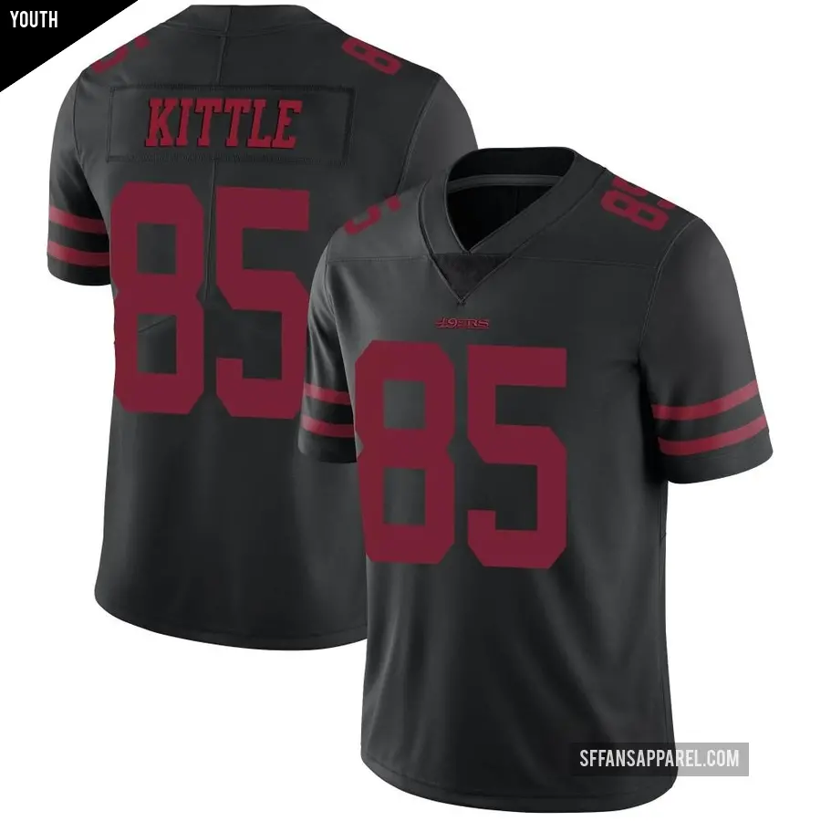 Youth San Francisco 49ers ＃85 George Kittle Black Limited Alternate Vapor Untouchable Jersey
