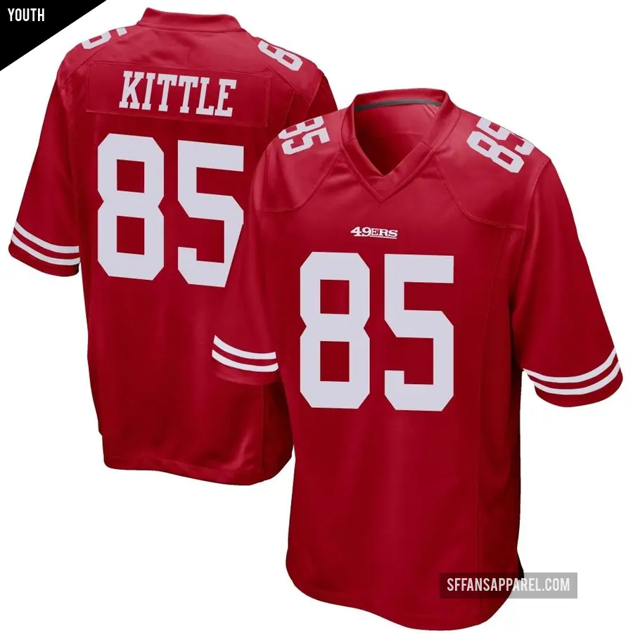 Youth San Francisco 49ers ＃85 George Kittle Red Game Team Color Jersey