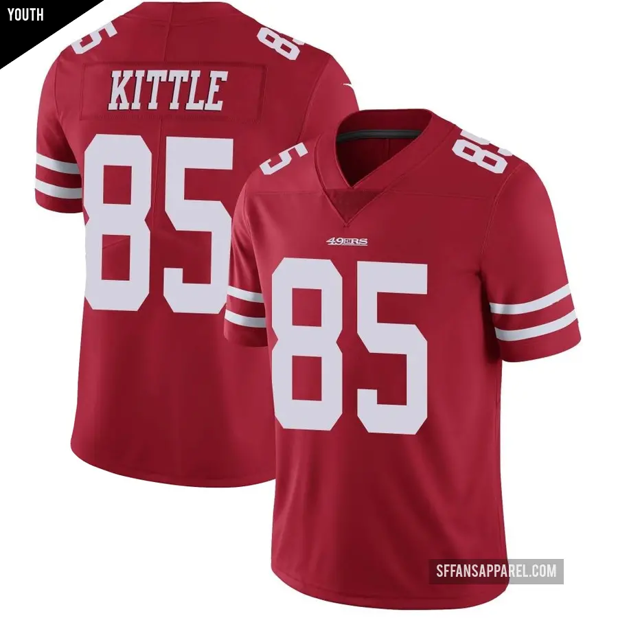 Youth San Francisco 49ers ＃85 George Kittle Red Limited Team Color Vapor Untouchable Jersey