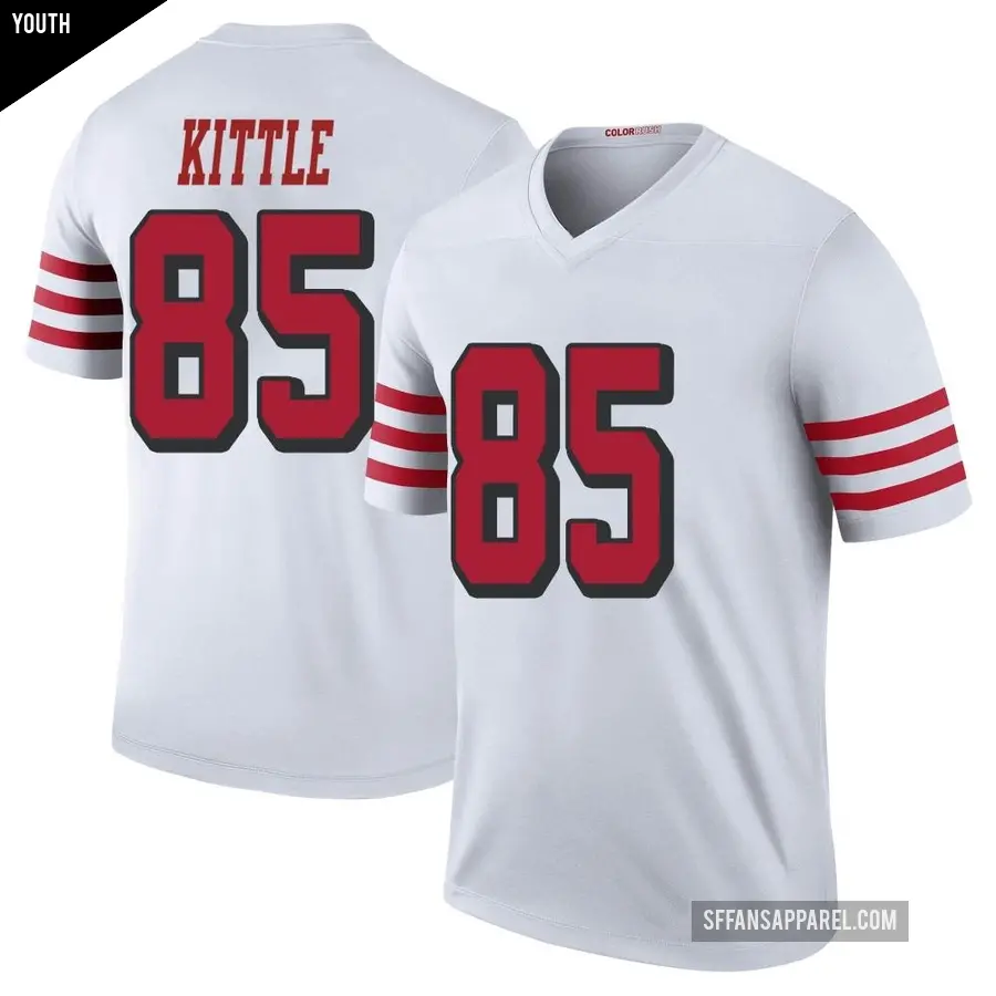 Youth San Francisco 49ers ＃85 George Kittle White Legend Color Rush Jersey